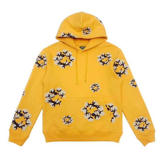 Denim Tears x CPFM Cactus Tears Wreath Hoodie Sweatshirt Yellow - Picture 1 of 3